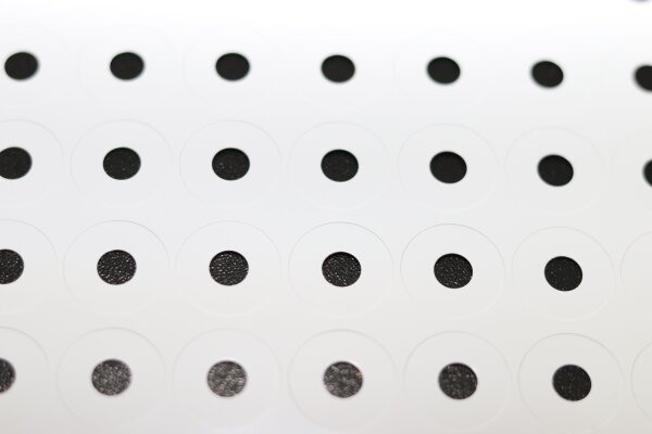 Isolierscheibe für 18650 Zellen - 17 x 6 x 0,1mm - weiß - aus Klebefolie - 100 Stück