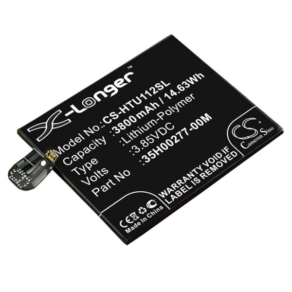 Ersatzakku - CS-HTU112SL - HTC U11+ / 35H00277-00M - 3,85 Volt 3800mAh Li-Polymer
