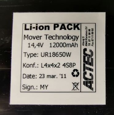 Akkureparatur - Zellentausch - Mover Technology 4S8P / Robot Trolley - 14,4 Volt Li-Ion Akku