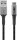 goobay - USB-C™ auf USB-A Textilkabel mit Metallsteckern (spacegrau/silber) 1,0 m