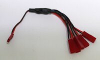 Akku Ladekabel - 13cm 5- fach paralell - JST-BEC-Stecker auf 5x JST-BEC-Buchse - zum Laden von Akkus