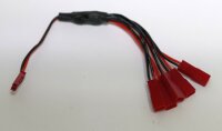 Akku Ladekabel - 13cm 5- fach paralell - JST-BEC-Stecker auf 5x JST-BEC-Buchse - zum Laden von Akkus