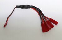 Akku Ladekabel - 13cm 5- fach paralell - JST-BEC-Stecker auf 5x JST-BEC-Buchse - zum Laden von Akkus
