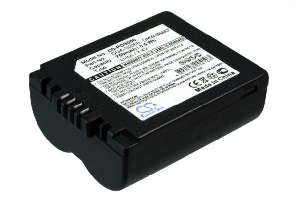 Ersatzakku - CS-PDS006 - Leica BP-DC5-E / Panasonic CGA-S006 - 7,4 Volt 750mAh Li-Ion