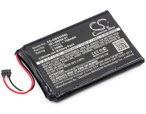 Ersatzakku - CS-GMX500SL - Garmin 361-00056-21 / Driveluxe 50 LMTHD - 3,7 Volt 750mAh Li-Ion
