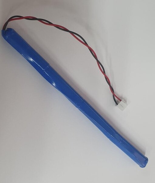 Ersatzakku für Notbeleuchtung - Stab - Micro AAA - 4,8 Volt 600mAh Ni-MH [Hochtemperatur] mit Ableiter ca. 15cm - isoliert mit Schrumpfschlauch inkl. XHP-2 Stecker