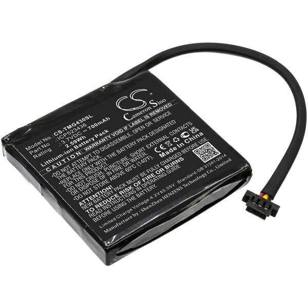 Ersatzakku - CS-TMG430SL - TomTom ICP523436 - 3,7 Volt 700mAh Li-Ion