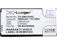 Ersatzakku - CS-SMG390SL - Samsung Galaxy Xcover 4 / EB-BG390BBE - 3,85 Volt 2800mAh Li-Ion