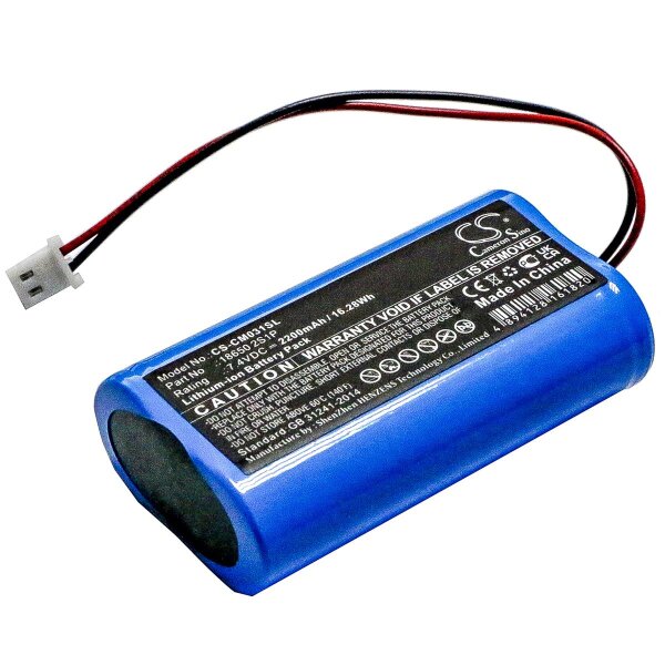 Ersatzakku - CS-CM031SL - Custom Battery Packs 18650 2S1P - 7,4 Volt 2200mAh Li-Ion