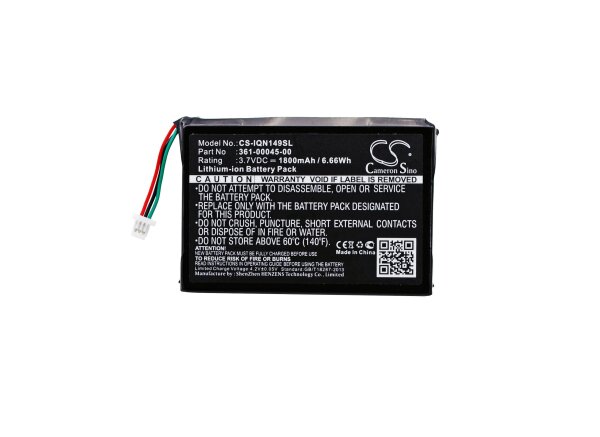 Ersatzakku - CS-IQN149SL - Garmin Nüvi 1490TV / 361-00045-00 - 3,7 Volt 1800mAh Li-Ion