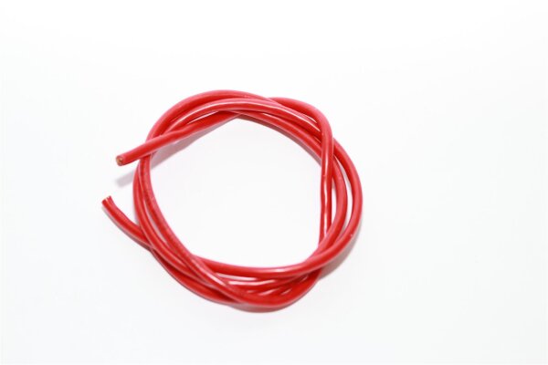 Muldental elektronik - 55068 - Silikon-Litze extrem geschmeidig, rot, 6,0 mm² / AWG 10, 1561 x 0,07 mm, max: 48 V, 54,5 A (5 min: 95,3 A) - 1m