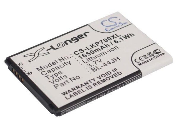 Ersatzakku - CS-LKP700XL - LG BL-44JH / P870 / Optimus L5 II - 3,7 Volt 1650mAh Li-Ion EOL