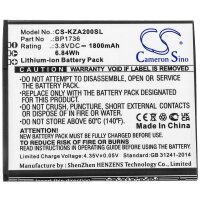 Ersatzakku - CS-KZA200SL - Kazuna BP1736 - 3,8 Volt 1800mAh Li-Ion