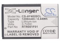 Ersatzakku - CS-AY4020CL - Mitel 51015404 / Alcatel 10000058 - 3,7 Volt 1200mAh Li-Ion