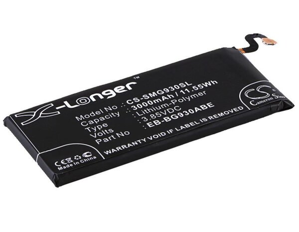 Ersatzakku - CS-SMG930SL - Samsung Galaxy S7 / EB-BG930ABE - 3,85 Volt 3000mAh Li-Polymer