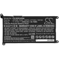 Ersatzakku - CS-DER340NB - DELL P90F / P32E001 - 11,4 Volt 3400mAh Li-Polymer