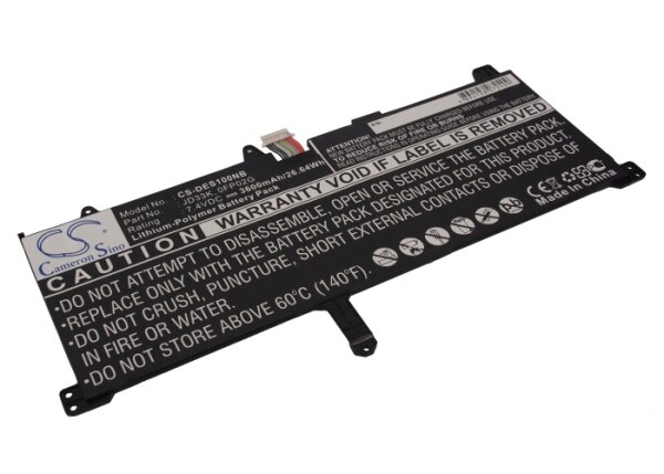 Ersatzakku - CS-DES100NB - DELL JD33K / 0FP02G - 7,4 Volt 3600mAh Li-Polymer