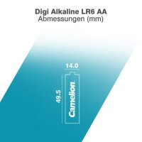 Camelion - Digi Alkaline - Mignon AA / LR6 - 1,5 Volt 2700mAh Zink-Mangandioxid - 4er Blister