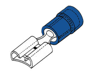 Velleman - FBF4/1 - Flachsteckhülse / Kabelschuh 4.8mm blau - lose