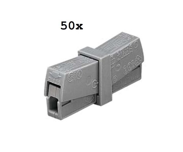 WAGO - WG224201 - 50x 224-201 - Service-Klemme / Serviceklemme / Service connector - Grau - 50er Set