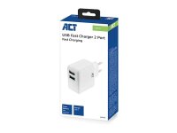 ACT - ACTAC2125 - 2-Ports USB-Ladegerät (4 A) - Qualcomm Quick Charge - 110-240 V - weiß