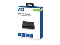 ACT - ACTAC7845 - 4K HDMI-Switch mit 3 Anschlüssen, Anzeige von 3 HDMI-Quellen auf einem Monitor