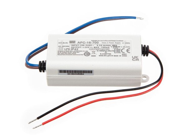 Mean Well - APC-16-700 - LED-Treiber - Konstantstrom - 1 Ausgang - 700 mA - 16 W