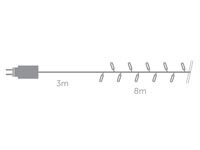Velleman - DUO-8-24V-WUW - Duolight - 8 m - 120 LEDs - Weiß und Warmweiß - grünes Kabel - Modulator - 24 V