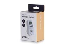Perel - E305EM5-G - Energiemessgerät, LCD-Anzeige, 230 V, 16 A, 3600 W, Typ F (Schutzkontakt), weiß