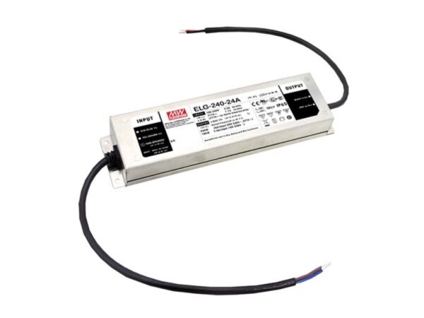 Mean Well - ELG-240-24A-3Y - AC/DC LED-Treiber mit PFC-Schaltkreis - 1 Ausgang - 3-Drahtanschluss - Ausgang 24 VDC/10A