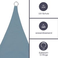 Perel Tools - GSS3500BG - Sonnensegel - Dreieck - 5 x 5 x 5 m - Farbe: Blaugrau