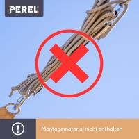 Perel - GSS4500TR - Sonnensegel 5 x 5 m, quadratisch für Garten und Terrasse, wasserabweisendes Polyester 160 g/m2, UV-Schutz 90%, atmungsaktives Sonnensegel mit Edelstahl O-Ringen, terrakotta