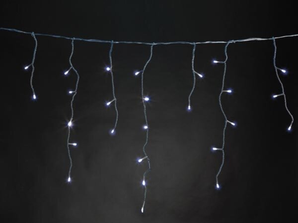 Vellight - V-RAN-4X0.6-A-24V-CW-TW - LED-Lichtvorhang kaltweiß, 4 m, 144 LEDs, wetterfest, energieeffizient und verzaubernd