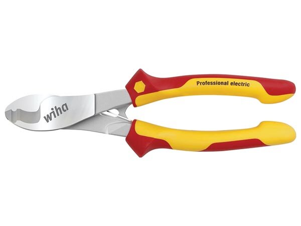 Wiha - WH43666 -  Kabelschneider Professional Electric mit ein- und ausschaltbarer Öffnungsfeder (43666) 210 mm