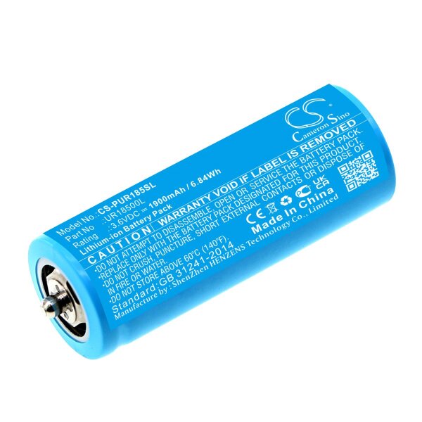 Ersatzakku - CS-PUR185SL - Braun UR18500L / 3018765 - 3,6 Volt 1900mAh Li-Ion