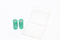 Set - 2x Varta - CR 2/3 AA - 3 Volt 1350mAh Lithium + Batteriebox