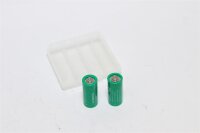 Set - 2x Varta - CR 2/3 AA - 3 Volt 1350mAh Lithium + Batteriebox