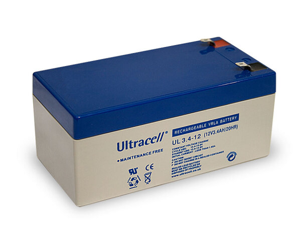 Ultracell - UL3.4-12 - 12 Volt 3400mAh Pb
