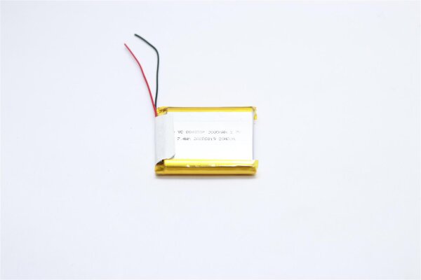 Einzelzelle - 804050 - 3,7 Volt 2000mAh Li-Polymer