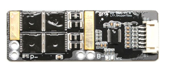BMS - JWBMS-6S50A - 77,5 x 26 x 5mm - 22,2 Volt 6S / 50A mit NTC