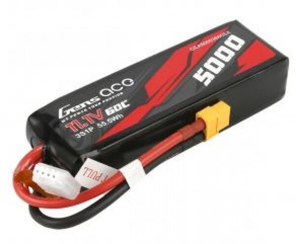 Gens Ace - GEA50003S60SX - Ersatzakku - 11,1 Volt  5000mAh Li-Polymer - 60C 3S1P XT60 Stecker