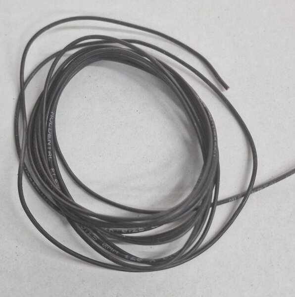 Silikon-Litze extrem flexibel - Schwarz - 0,25 mm², 128 x 0,05 mm, je 1 m, verpackt max: 48 V, 4,5 A (5 min: 10,4 A) - Made in Germany