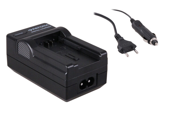 Patona - Ladegerät für Canon Legria HF R36 / BP-718 - inkl. Stromkabel und KFZ-Kabel