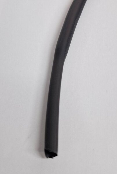Schrumpfschlauch - 9,5 mm schwarz - Polyolefin, selbst verlöschend, Rate 2:1 - 1 Meter