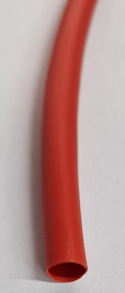 Schrumpfschlauch - 3,2 mm rot - Polyolefin, selbst verlöschend, Rate 2:1 - 1 Meter