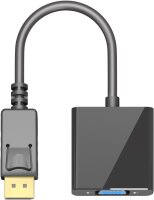 goobay - DisplayPort-auf-VGA-Adapter 1.1, 0,15 m - DisplayPort-Stecker > VGA-Buchse (15-polig)
