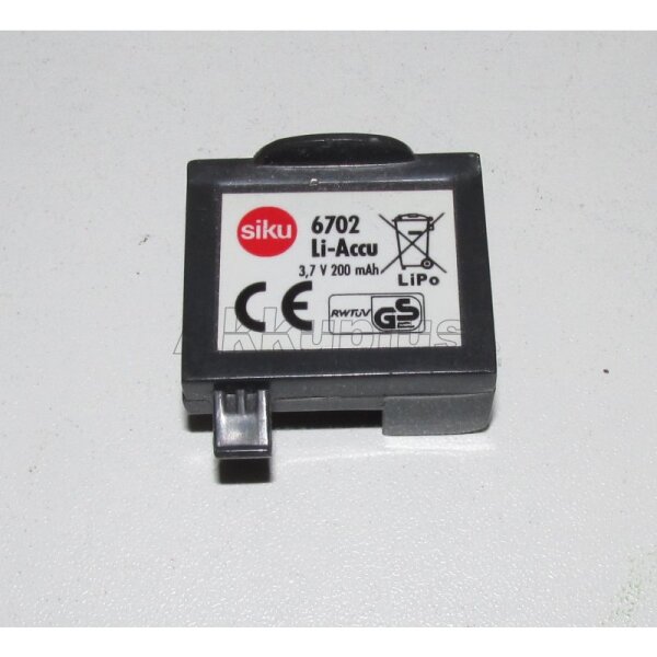 Ersatzakku - Siku 6702 - 3,7 Volt 220mAh Li-Polymer Akku - aufbereitet