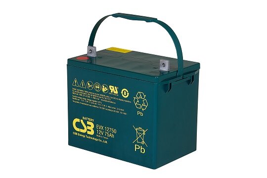 CSB - EVX12750 - 12 Volt 75Ah Pb - M8 Flachpool - M8 B/N