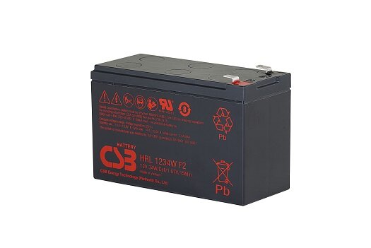 CSB - HRL1234WF2-FR - 12 Volt 8,5Ah [C20] Pb - Faston 6,3mm