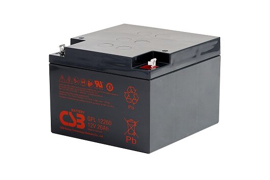 CSB - GPL12260 - 12 Volt 26Ah Pb - M5 Innengewinde